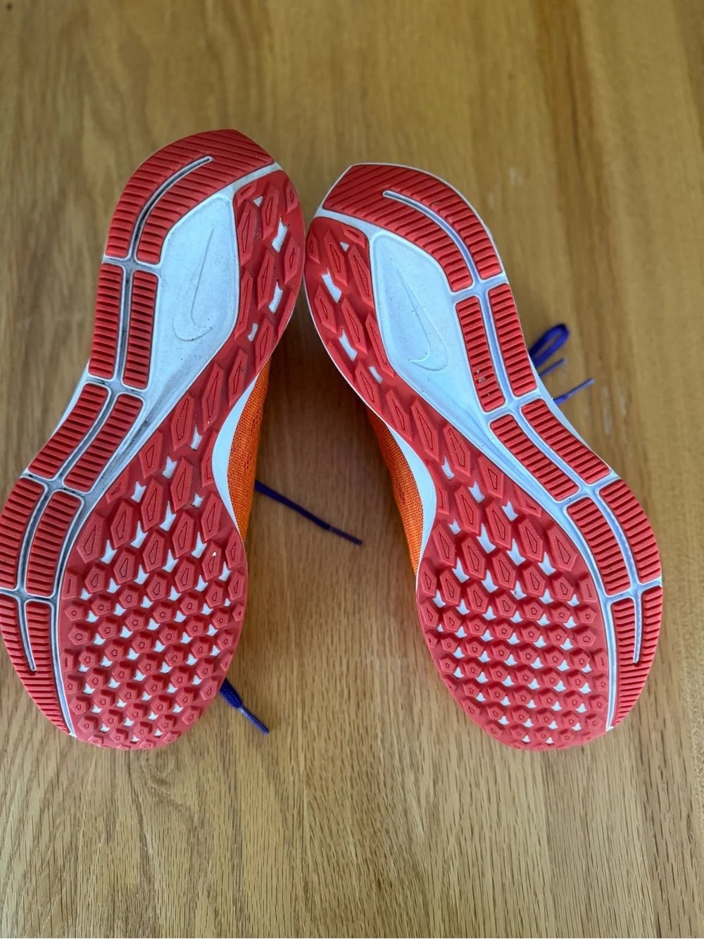 Nike Women's Clemson Orange Running Sneakers with Purple Details
